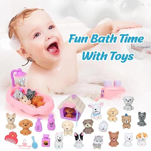 Bath Bombs for Kids with Toys Inside for Girls Boys, 12 Pack Kids Bath Bombs with Surprise Dog Pretend Playset, Handmade Bubble Bath Fizzies Birthday Christmas Gift Set thumbnail 5