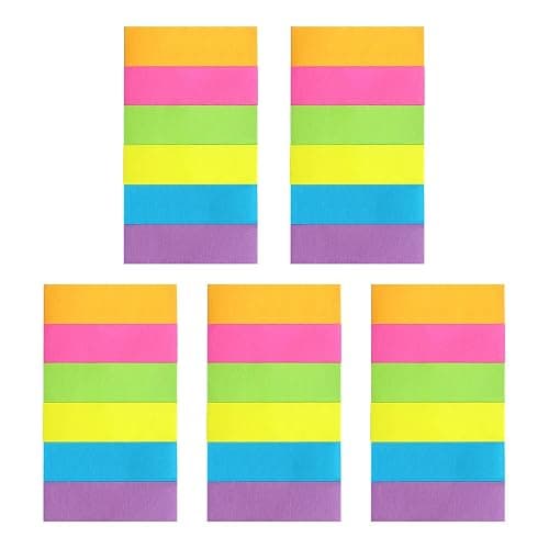 30 Pads 0.6x2 Inch Sticky Notes Flags Tabs Page Markers 6 Bright Color Sticky Index Tabs Page Flags 80 Sheet/Pad thumbnail 4