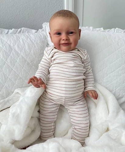 iCradle Lifelike Reborn Baby Dolls 26Inch 68cm Baby Boys Soft Realistic Silicone Newborn Baby Dolls Real Life Weighted Body Vinyl Doll Toy for Kids Age 3+ thumbnail 4