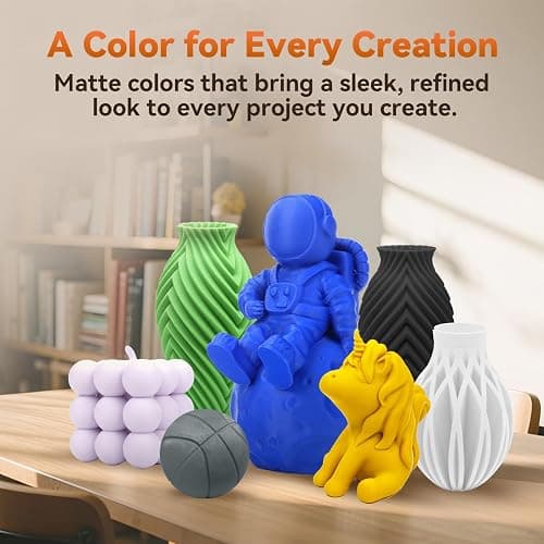 FLASHFORGE PLA Filament 1.75mm +/- 0.02mm, Matte Black 3D Printer Filament 1kg (2.2lbs) Spool, Excellent Printing Performance, Easy to Use for Most FDM 3D Printers thumbnail 3