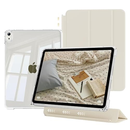 GKABXY Clear Case for iPad mini 7 (A17 Pro), iPad mini 7th/6th Generation Case (2024/2021),Slim&Light,Shockproof Transparent Hybird Back,Yellowing Resistant,Supports Pencil Pro&USB-C (Cream White) - Image 1