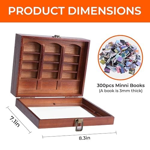 BBVCX Anxiety Bookshelf | Get rid of Your Anxiety,Home & Office Décor for Book Lovers,Miniature Book Matchbox Display Cabinet, Creative Ornaments, Stress-Relieving Gifts for Family and Friends thumbnail 2