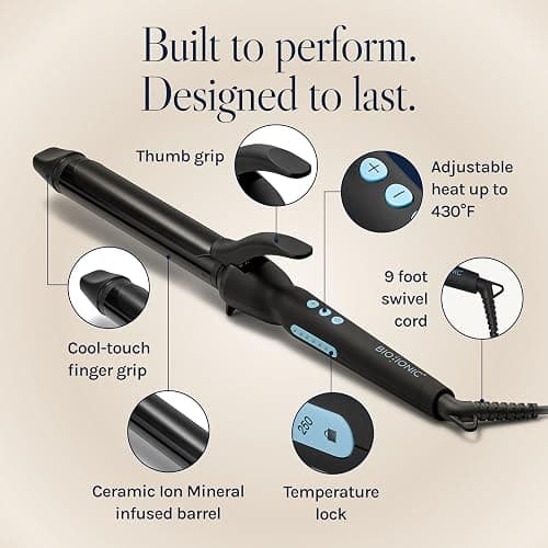 Bio Ionic Long Barrel Styler,Curling Iron with Moisture Heat Technology & NanoIonic MX, Verstatile Curling Wand thumbnail 6