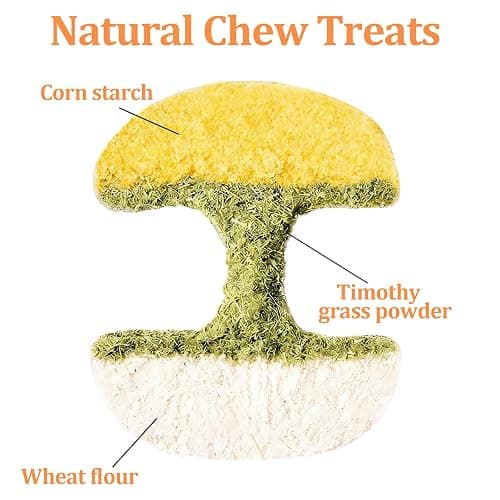 Jwizyotr 2PCS Hamster Chew Toys for Teeth Guinea Pig Treats Hamster Stuff Cage Accessories for Chinchilla Guinea Pig Rat thumbnail 3