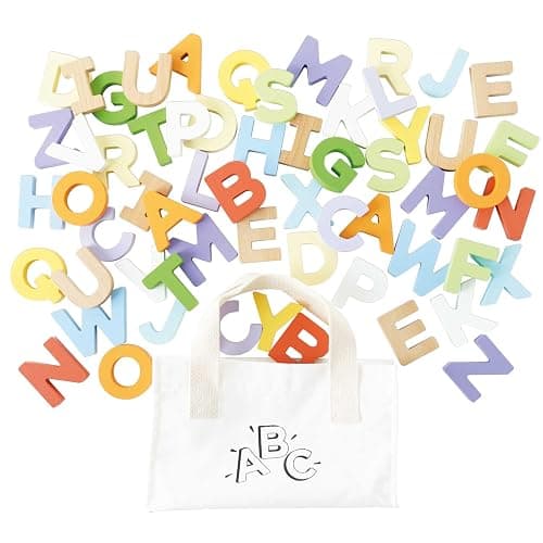 Le Toy Van - Wooden Letters in a Bag Toy, Plastic Free | Suitable for Age 18+ Months - Image 1