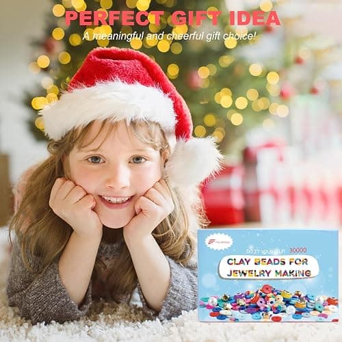Fournine 30000 Pcs Clay Beads Bracelet Making Kit, 9 Boxes 192 Colors Friendship Bracelet Kit Flat Polymer Heishi Beads for Jewelry Making, Crafts Gift for Girls Ages 6-12 thumbnail 6