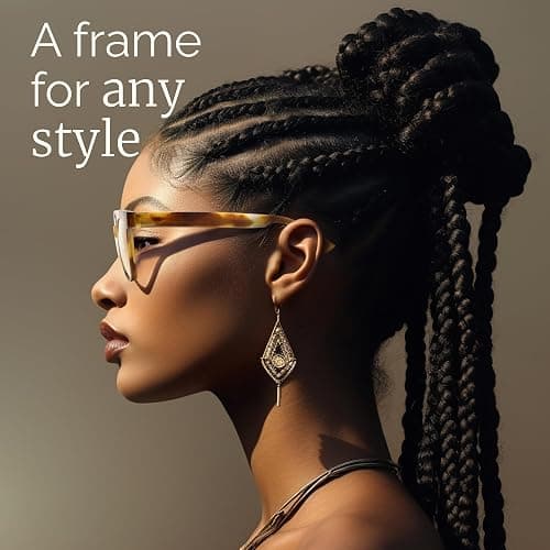 miyya Blue Light Glasses for Women & Men – Oversized UV & Blue Light Blocker Chunky Frames, All-Day Comfort, Stylish Eyewear thumbnail 3