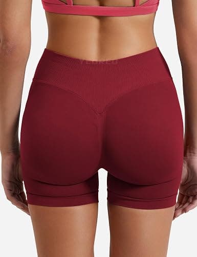 YEOREO SoftHue Damen Sport Shorts Invisible Scrunch Butt Lifting Gym Workout Shorts 4.5" Seamless Kurze Leggings Damen Push Up Booty Biker Shorts thumbnail 5