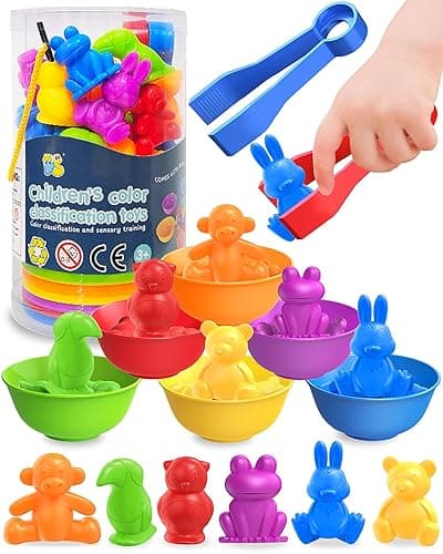 Oomloid Counting Animals Montessori Toys for 3 4 5 Years Old Boys Girls, Preschool Learning Activities Kindergarten Educational Sensory Toys Gifts for Kids Toddlers Ages 3-5, 4-8 - Image 1