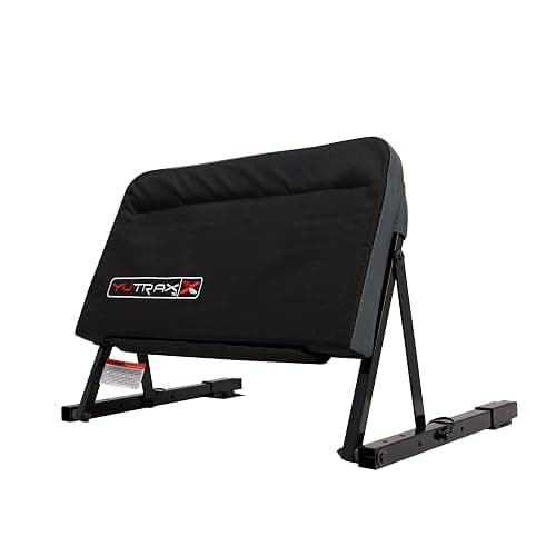 YUTRAX Universal Mount ATV Backrest, Heavy-Duty Steel Seat Frame, Adjustable Seat Back Positions, 2” Thick Cushion, Folds Down Flat When Not in Use, TX219 - Image 1