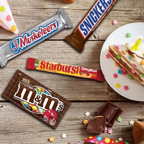 Mars M&M'S, SNICKERS, 3 MUSKETEERS, SKITTLES & STARBURST Variety Pack Full Size Bulk Candy Assortment, 56.11 oz, 30 Count thumbnail 3