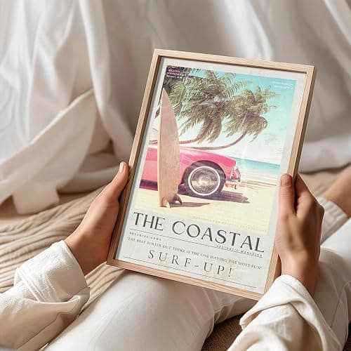 Uniro Coastal Cowgirl Decor Aesthetic, Coastal Granddaughter Room Decor, Trendy Beachy Wall Decor Beachy Summer Poster Poster Pictures, Retro Newspaper Beach Wall Art Prints Preppy Surf Up Posters for Teen Girls Room Decor, Dorm Bedroom Apartment- UNFRAMED thumbnail 4