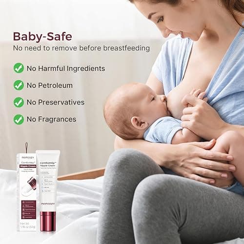 Momcozy ComfortNip™ Cooling Comfort & Touch Free Nipple Cream, Nipple Cream for Breastfeeding, Instant Relief, Plant-Based Formula, Newborn Essentials with Cooling Ceramic Applicator, 1.76oz thumbnail 5