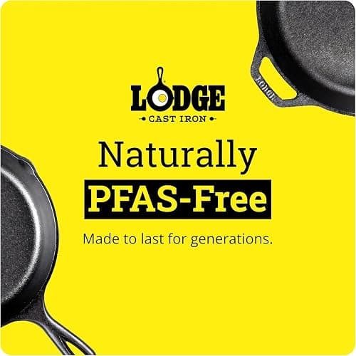 Lodge Seasoned Cast Iron Skillet - PFAS-Free, Non-Toxic Cookware - Use with an Oven, Stove, Grill, or Campfire - Naturally Non-Stick & Oven Safe - 10.25 Inches thumbnail 11