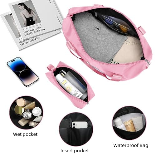 LARVENDER Luggage Sets 5 Piece Hardside Expandable Suitcase with Wheels Lock,PC+ABS Hardside Lightweight Rolling Suitcase for Women and Men,Peach Sparkling thumbnail 6