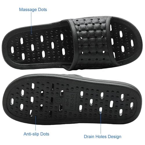 DANORKE Shower Shoes for Men Women Quick Dry Slippers Dorm Slides Non-Slip Sandals thumbnail 4