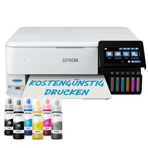 Epson EcoTank ET-8500 Tintentankdrucker | Fotodruck | 6-Farb-Tintensystem | WLAN | A4 | Drucken, Kopieren, Scannen | 10.9 cm Touchscreen | Duplexdruck | hinterer Papiereinzug - Image 1