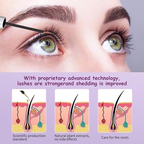 Eyelash Growth Serum Volumizing Lash Serum For Eyelash Growth Longer & Thicker Lash Enhancing serum With Natural Formula Vegan & Cruelty-Free (5mL) thumbnail 8