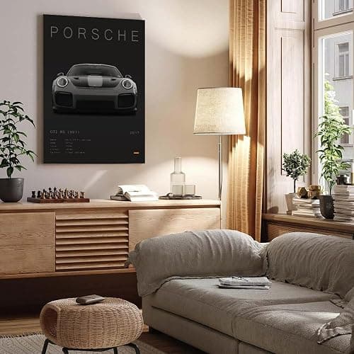 Super Car Poster for Boys Room,Racing Car Canvas Wall Art for Home Decor,Man Cave,Office Dorm Decoration Perfect for Birthday Party Gifts 3 thumbnail 4