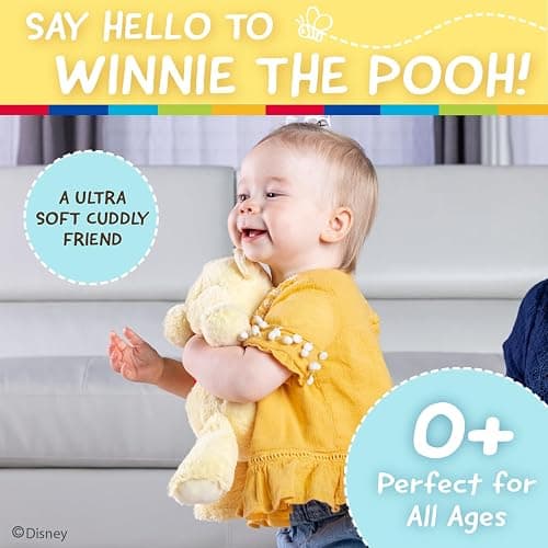 Kids Preferred Disney Baby Winnie the Pooh and Friends Stuffed Animal with Jingle and Crinkle, Pooh 12” thumbnail 4