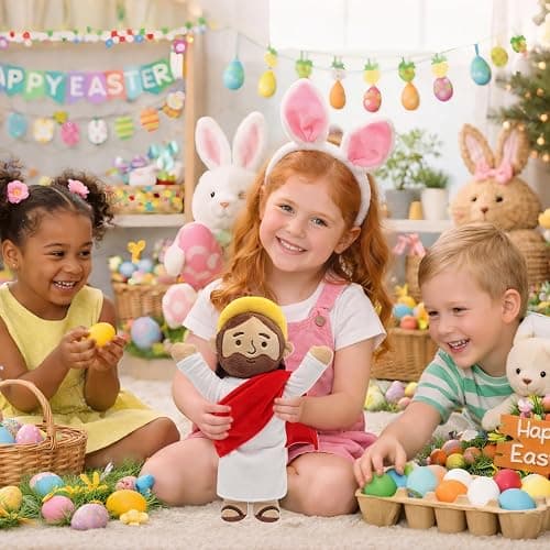 Yelakey 13" Jesus Plush Brown Jesus Stuffed Doll Christian Plushie Doll for Easter Christmas Church Religious Gifts for Kids Adults (brownred) thumbnail 2
