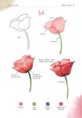 Watercolor Success in Four Steps: 150 Skill-Building Projects to Paint (Design Originals) Beginner-Friendly Step-by-Step Instructions & Techniques to Create Beautiful Paintings as Easy as 1-2-3-4 thumbnail 4