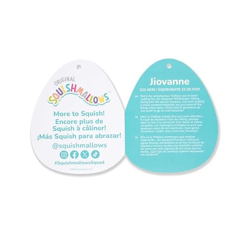 Squishmallows Original 20in Jiovanne The Blue Cat with Green Ears – Official Jazwares Plush (Jumbo) thumbnail 7