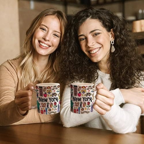Lotacy New York Symbols Colorful 2D Printed Coffee Mug With Flag, 11oz, New York Souvenirs and Gifts thumbnail 6