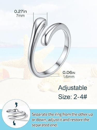 ChicSilver 925 Sterling Silver Toe Ring Minimalist Hypoallergenic Adjustable Band Ring Summer Beach Bare Foot Jewelry thumbnail 6