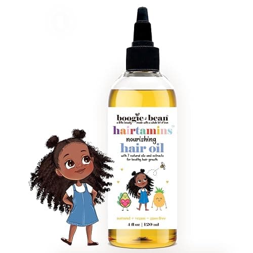Boogie and Bean Baby and Kids Hair Growth Oil, Nourishing Hair Oil for Infants, Toddlers and Children, Moisturizes Waves, Curls, Coils and Locs - Image 1