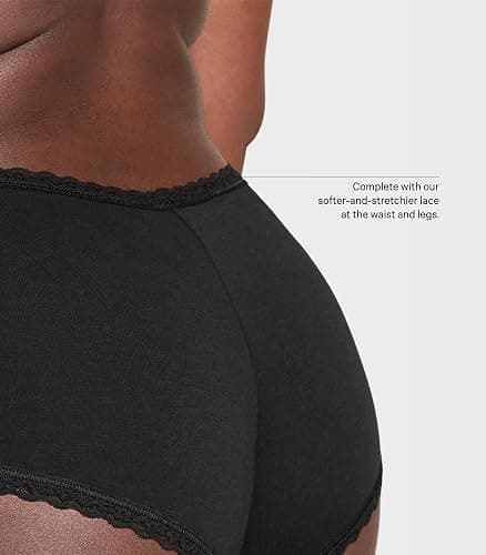 Victoria's Secret Women's Lace & Cotton Cheeky Underwear, Minimal Coverage Panties for Women, Multi Pack (XS-XXL) - Medium - Purest Pink Mix thumbnail 3