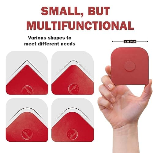 Pan Scraper, 5 Pcs Pot Scraper Plastic, Pot Scraper Non Scratch for Cast Iron, Pot and Pan Cleaning, Sturdy Scraper Kitchen Tool, Red thumbnail 3