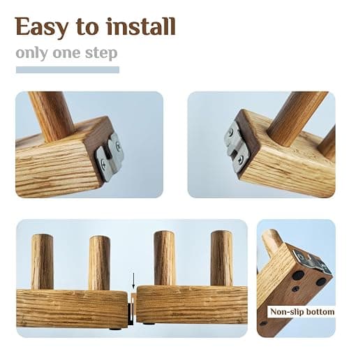 YBHJKL 31.5'' Chunky Yarn Loom -Wooden Blanket Making Kit for Adults -Hand Knitting Yarn Chunky for Blankets- Loom for Blanket Adjustable Size thumbnail 3