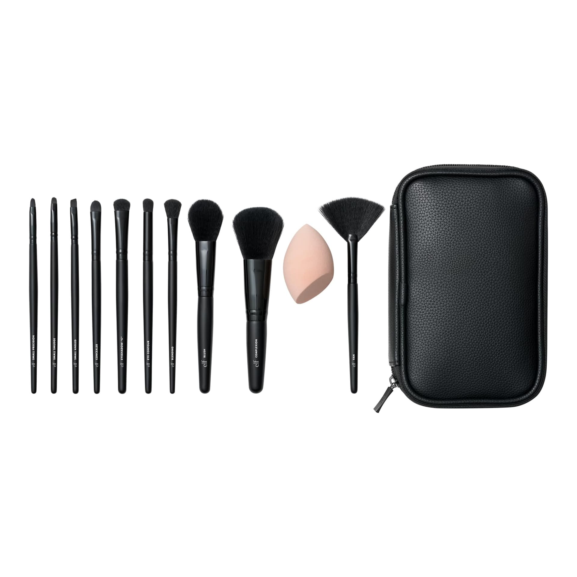 e.l.f. Full Face & Eye Makeup Brush Set, 11 Makeup Brushes For Foundation To Bronzer, Eyeshadow & More, Vegan & Cruelty-Free thumbnail 2