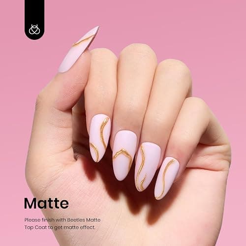 Beetles Pink Gel Polish - Barely Pink 15ML/0.51Fl Oz, Light Pink Gel Nail Polish, Soak Off UV LED Lamp Nail Art, Long-Lasting Manicure Salon DIY Home Easter Spring Nails - Gifts for Her thumbnail 4