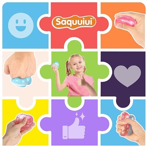 saquuiui 2-Pack Stress Cube Set: Quiet Squishy Toys for Anxiety Relief & Improve Focus, Durable, Sensory Squeeze Blocks for Adult Kid in Classroom Office Home Car (2” Wide, Blue & Pink) thumbnail 9