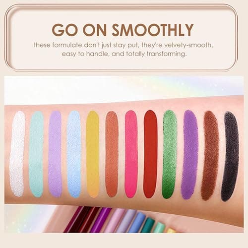 12 Colors Eyeliner Set - Matte Colored Gel Eyeliner Pencils, Waterproof, Smudge-Proof, Long-Lasting Gel Pencils - Natural Eye Liner for Older Women, lapiz de ojos delineador de ojos contra el agua thumbnail 5