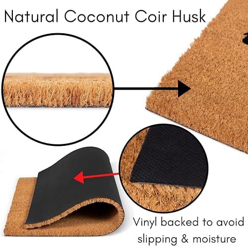 Funny Dachshund Weiner Dog Welcome Mat - Personalized Coir Rug with Heavy-Duty PVC Backing - Non Slip Outdoor - 23.6 x 15.7 inch thumbnail 5