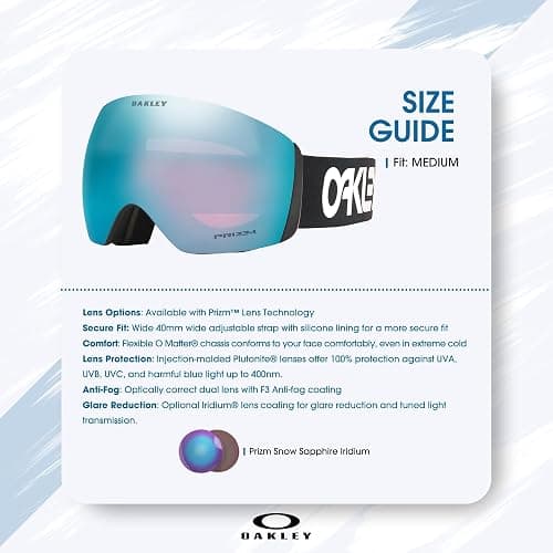 Oakley Flight Deck MEDIUM/LARGE Ski Goggles for Men for Women | In Black, Factory Pilot Black & Matte Black. Bonus kit: cleaning spray, cloth, screwdriver & mirror. thumbnail 4