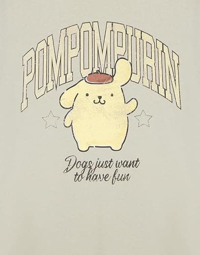 Hello Kitty & Friends Pompompurin Womens Beige Short Sleeved T-Shirt thumbnail 7