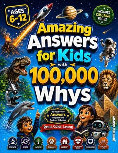 Amazing Answers for Kids With 100,000 Whys: The Big Book of Answers to Questions Curious Kids Ask About Science, Space, Nature, Animals, History, The Human Body, Technology & AI, and Everyday Life - Image 1
