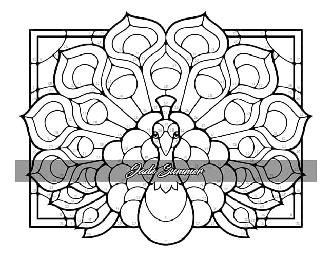 Color by Number Animals: Adult Coloring Book with Cats, Dogs, Birds, Butterflies, Horses, Sloths, and Many More for Stress Relief and Relaxation thumbnail 50
