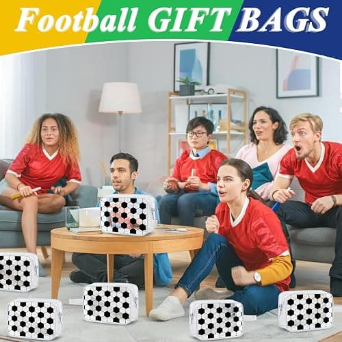 16PCS Soccer Cosmetic Bag - Waterproof Soccer Clear PVC Travel Bag,Soccer Gift Accessories Bags Goodie Snack Makeup Bag,Toiletry Zipper Pouch Organizer,Softball Team Gifts for Girls Team Player thumbnail 5