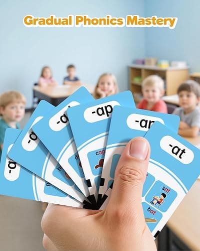 Phonics Talking Flash Cards for Toddlers 3-8, Airbition Learn to Read in 20 Stages, Digraphs CVC Blends Long Vowel Sounds Spelling Reading,Kindergarten First Second Grade Homeschool Educational Study thumbnail 3
