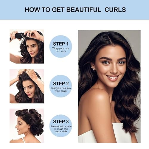 Togayu Togayu Heatless Curls Overnight Set - Jumbo Overnight Hair Curlers to Sleep In, Soft Velvet Hair Rollers for Women, No Damage Curls Styling Tools 3pcs thumbnail 3
