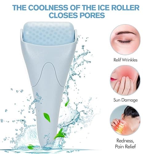 Fronnor Ice Roller for Face,Eyes,Women Gifts Idea,Therapeutic Cooling to Tighten Brighten Complexion and Reduce Wrinkles,Massager Under Eye Puffiness,Migraine and Pain Relidf (Haze Blue) thumbnail 3