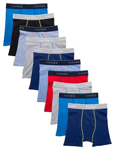 Hanes Boys' Underwear Boxer Briefs Or Briefs Pack, 8 Or 12 Pack, Cotton Stretch Underwear for Boys & Toddler Boys thumbnail 3