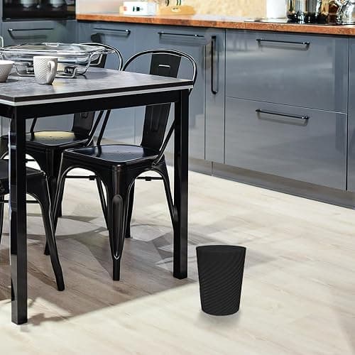 DAJITRE 1.8 Gallon Small Trash Can Wastebasket Recycling Bin Slim Profile for Compact Spaces Bathroom, Office, Bedroom, Kitchen (1.8 Gallon-2pack, Black) - Black - 2 Pack thumbnail 4