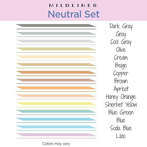 Zebra Pen Mildliner Dual-Tip Highlighter Set, Broad and Fine Point Tips, No Bleed, Ideal for Bible Highlighting, Giftable Art Supplies and Teacher Gifts, Neutral Vintage Ink Colors, 15-Pack (78315) thumbnail 3