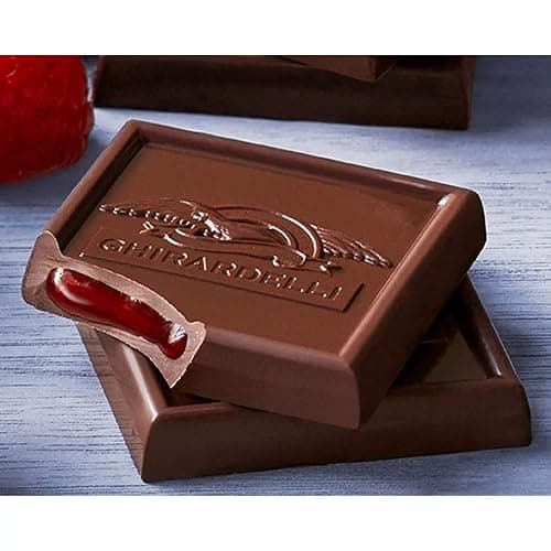 GHIRARDELLI Dark Chocolate Raspberry SQUARES, 5.32 oz Bag Premium Individually Wrapped Chocolate Candy Rich Dark Chocolate with Raspberry Filling thumbnail 8